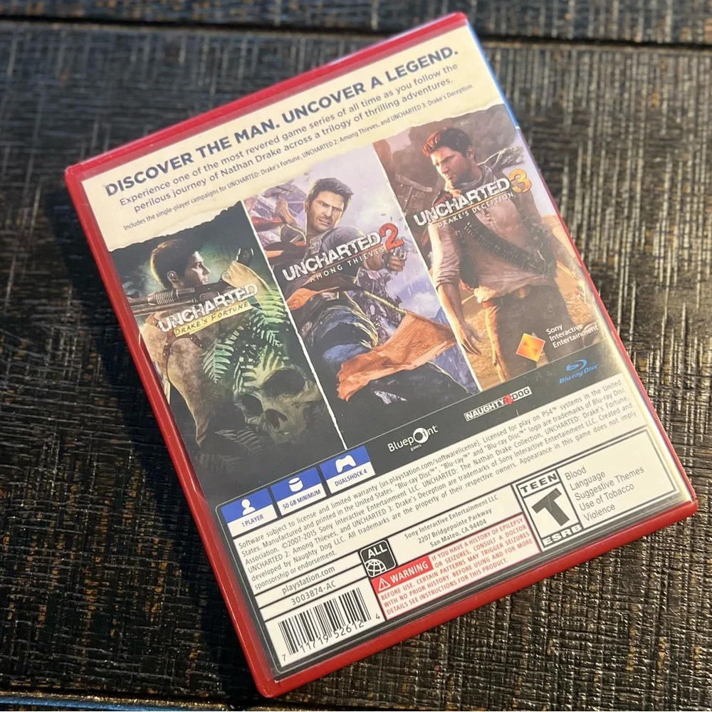 PS4 Uncharted: The Nathan Drake Collection Sony PlayStation 4 video game